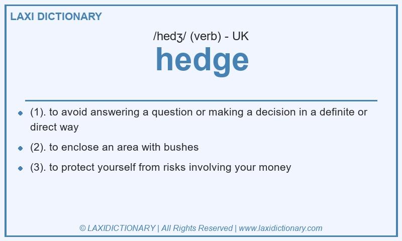 Definition hedge in British English