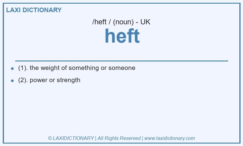 Definition heft in British English