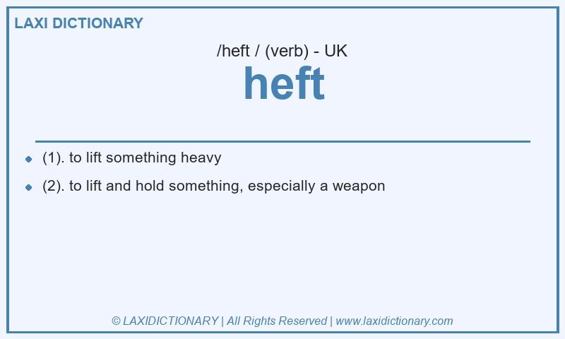 Definition heft in British English