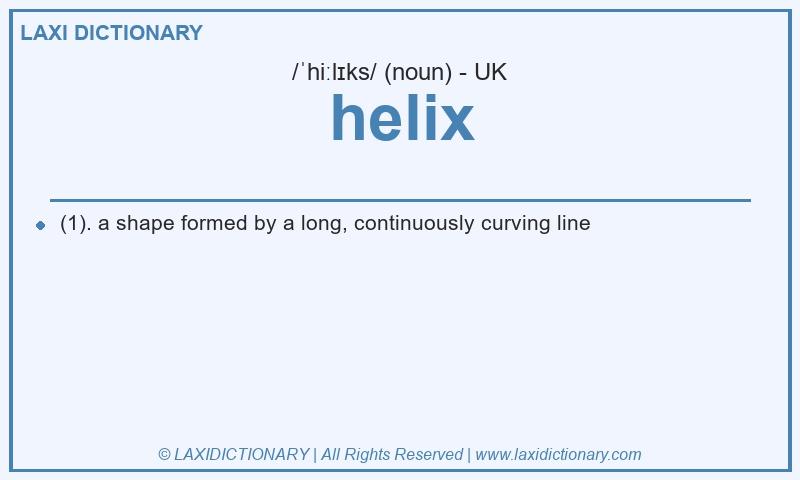 Definition helix in British English