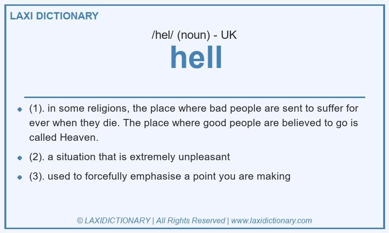 Definition hell in British English