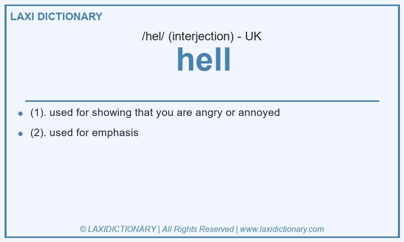 Definition hell in British English