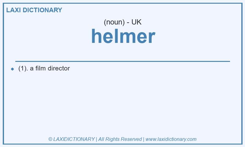 Definition helmer in British English