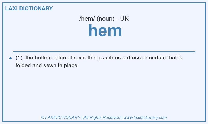 Definition hem in British English