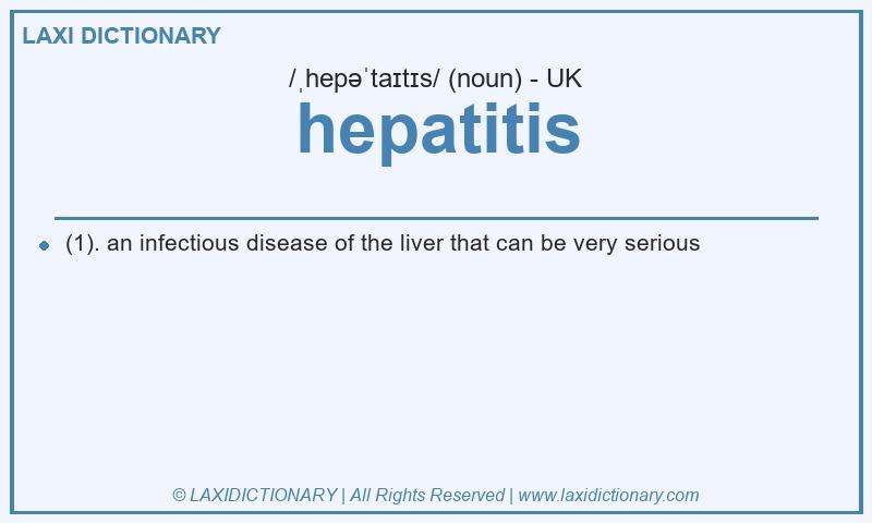 Definition hepatitis in British English