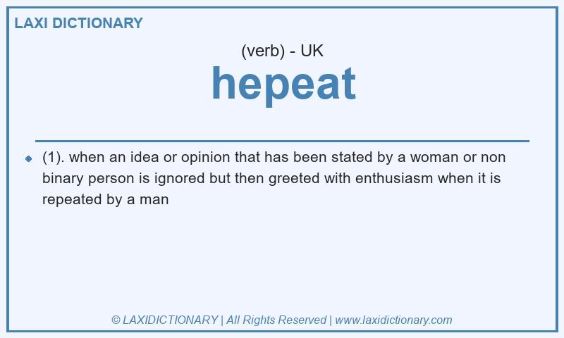 Definition hepeat in British English