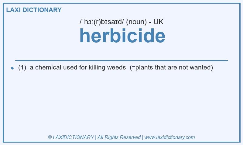 Definition herbicide in British English