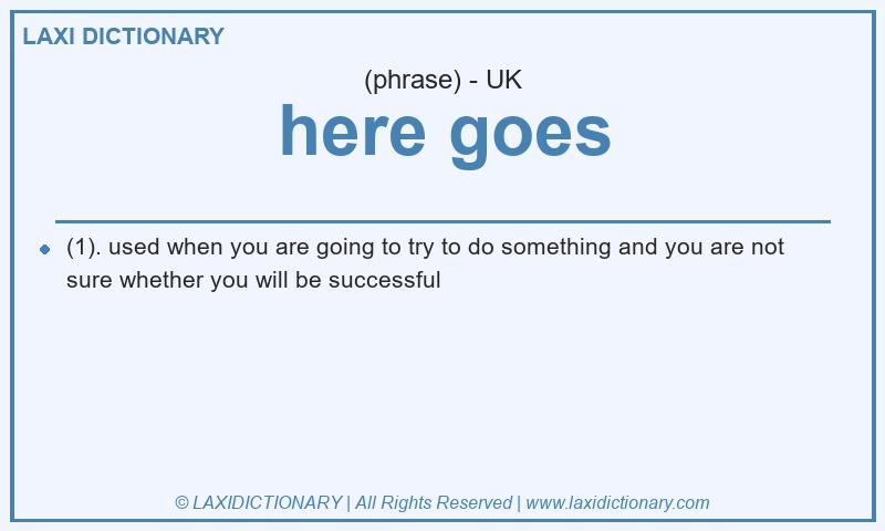 Definition here goes in British English