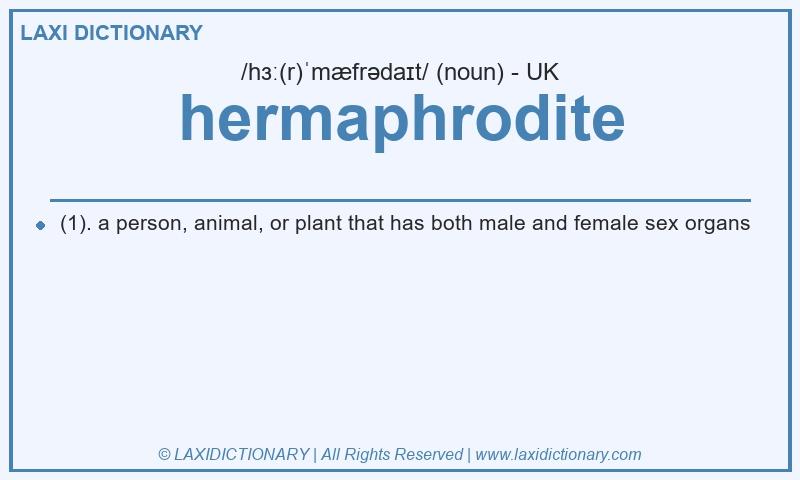Definition hermaphrodite in British English