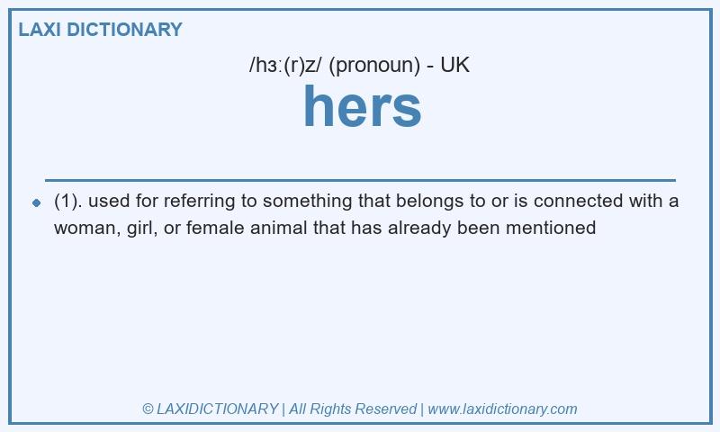 Definition hers in British English