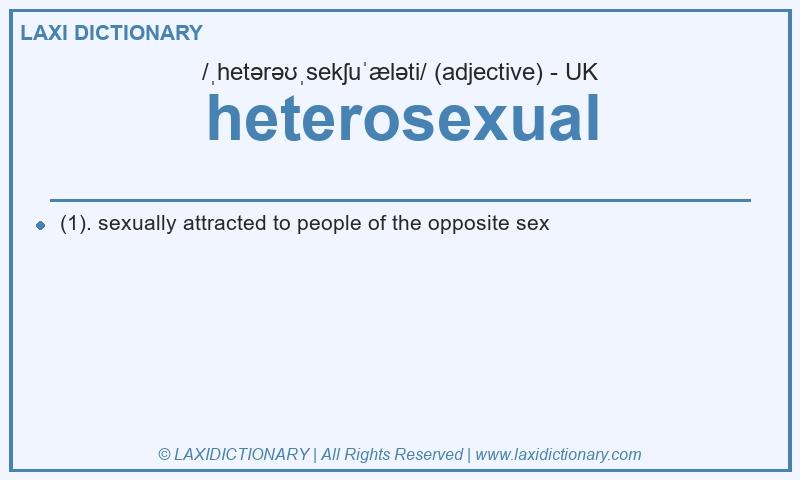 Definition heterosexual in British English