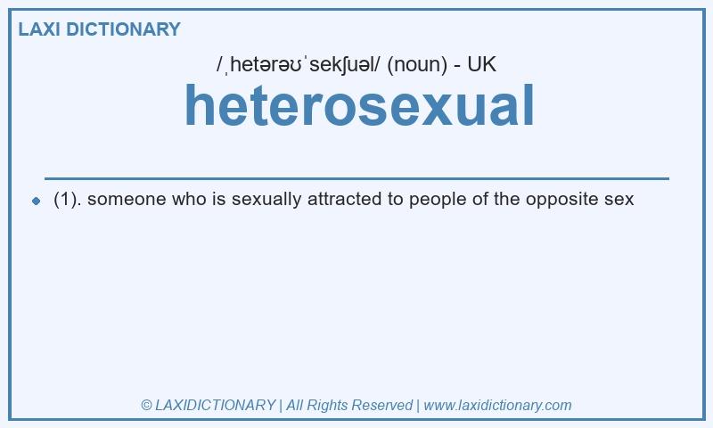 Definition heterosexual in British English