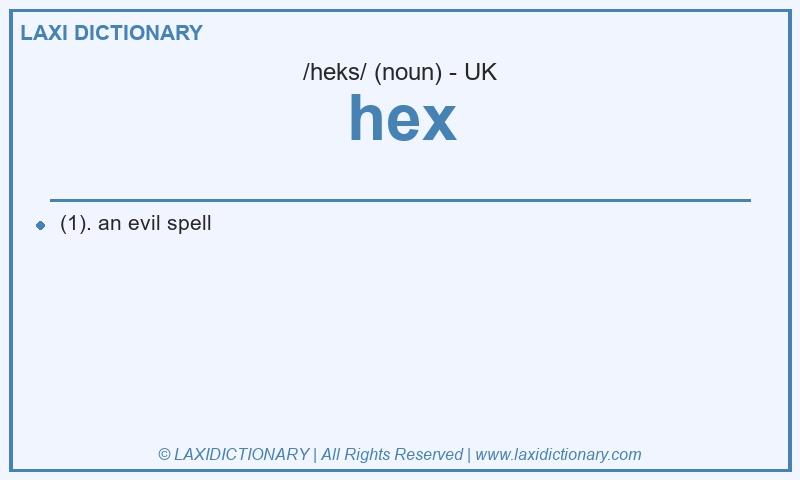 Definition hex in British English