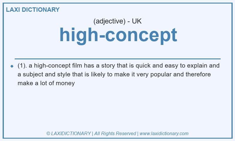 Definition high-concept in British English