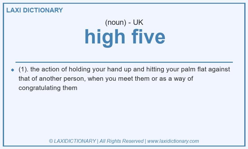 Definition high five in British English