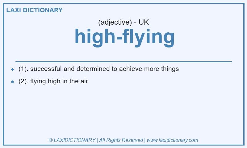 Definition high-flying in British English