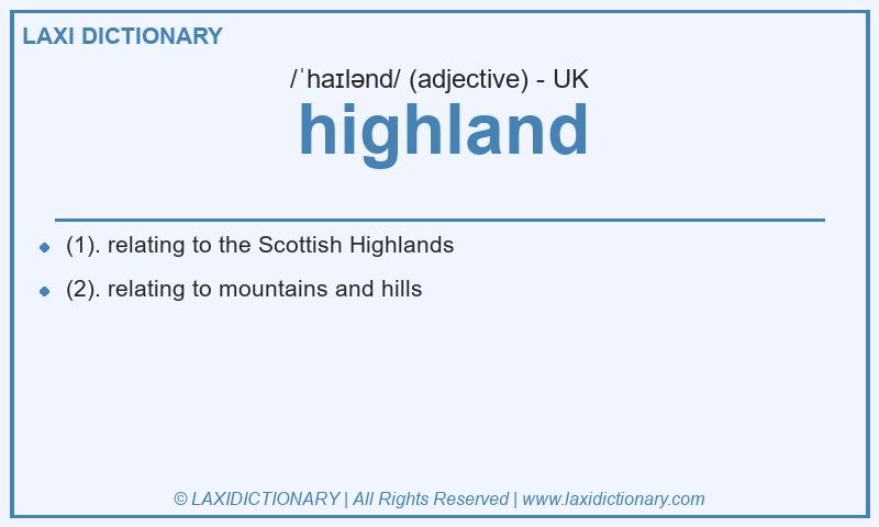 Definition highland in British English