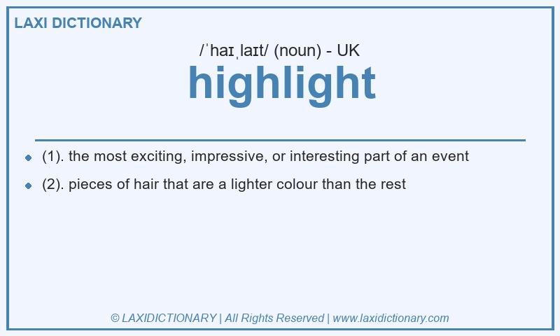 Definition highlight in British English