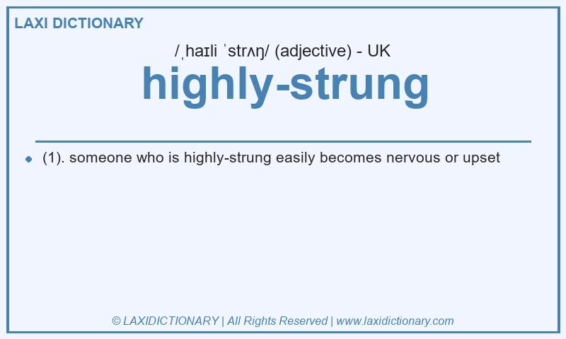 Definition highly-strung in British English