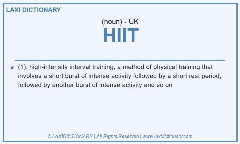 Definition HIIT in British English