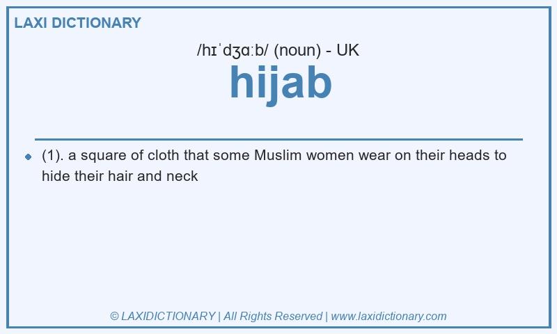 Definition hijab in British English