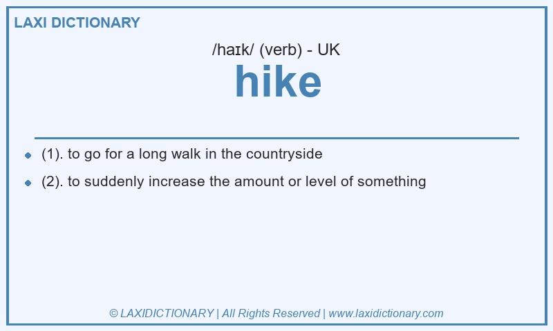 Definition hike in British English