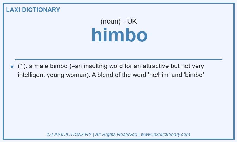 Definition himbo in British English