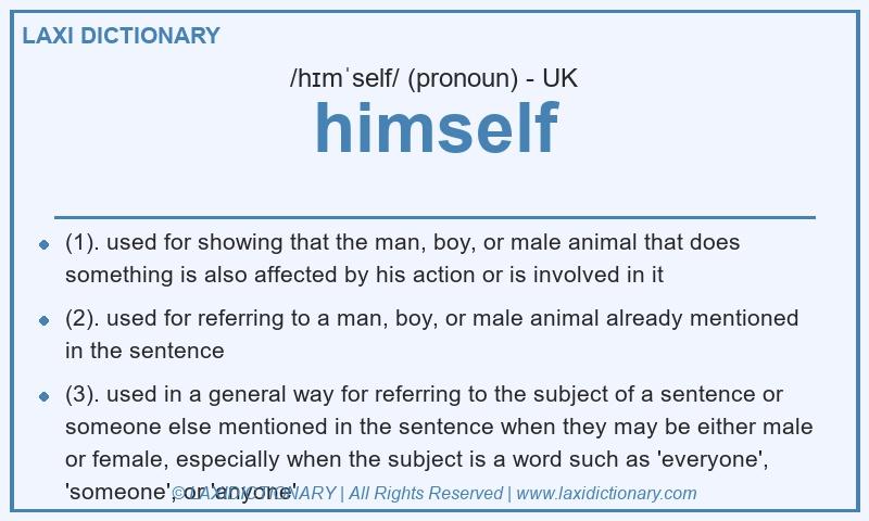Definition himself in British English