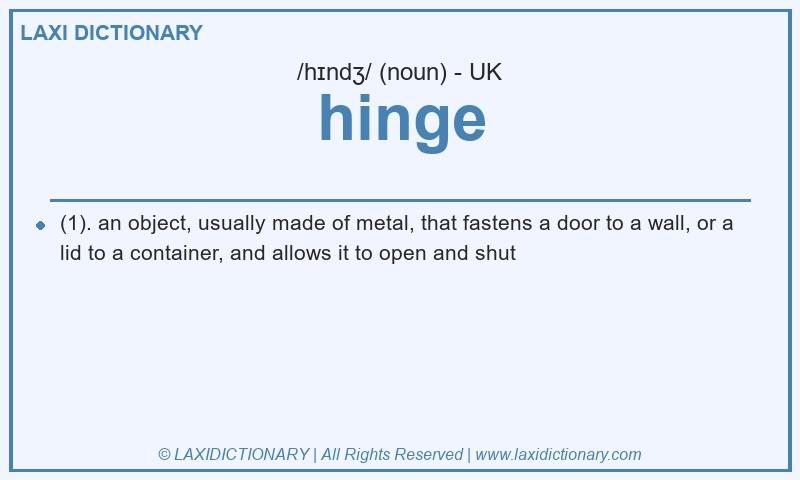 Definition hinge in British English