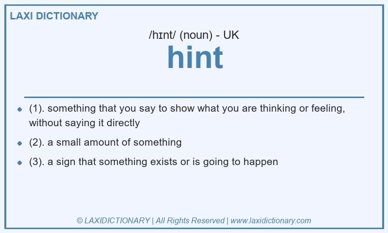 Definition hint in British English