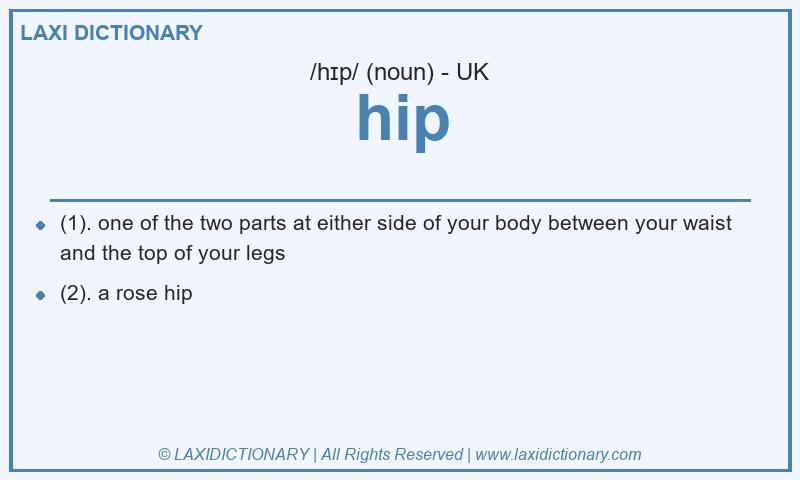 Definition hip in British English