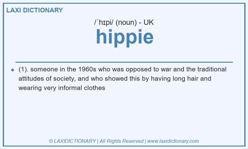 Definition hippie in British English