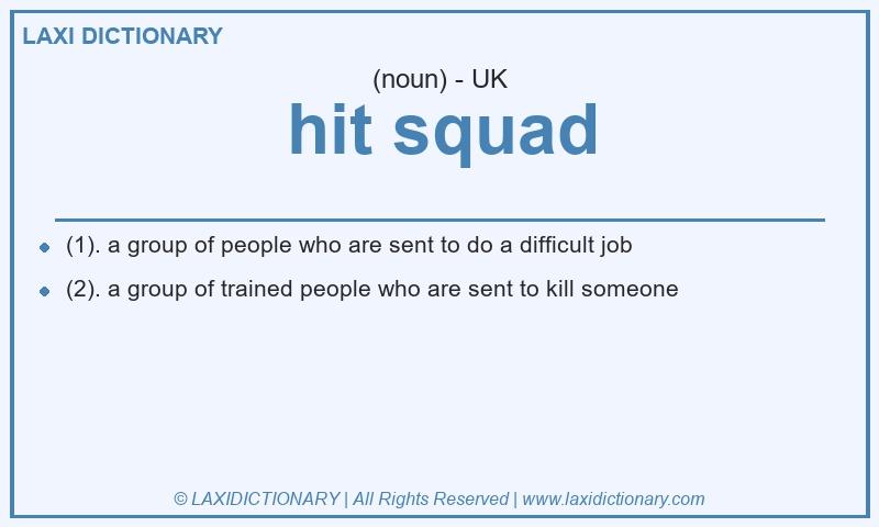 Definition hit squad in British English