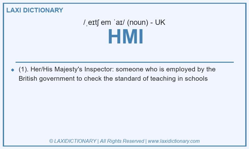 Definition HMI in British English