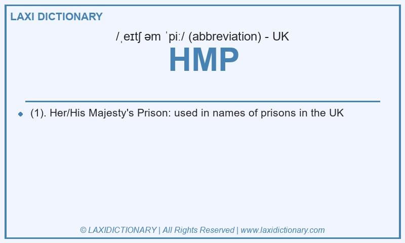 Definition HMP in British English
