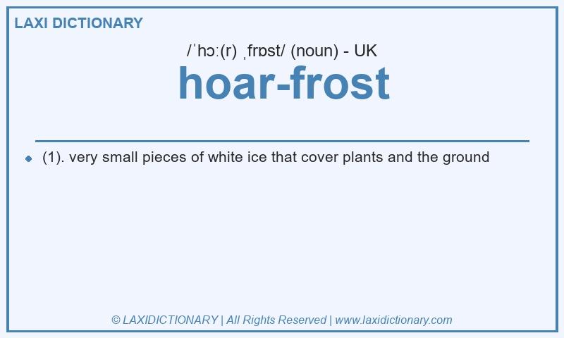 Definition hoar-frost in British English
