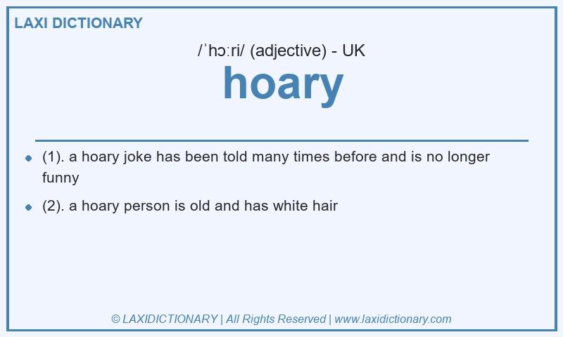 Definition hoary in British English