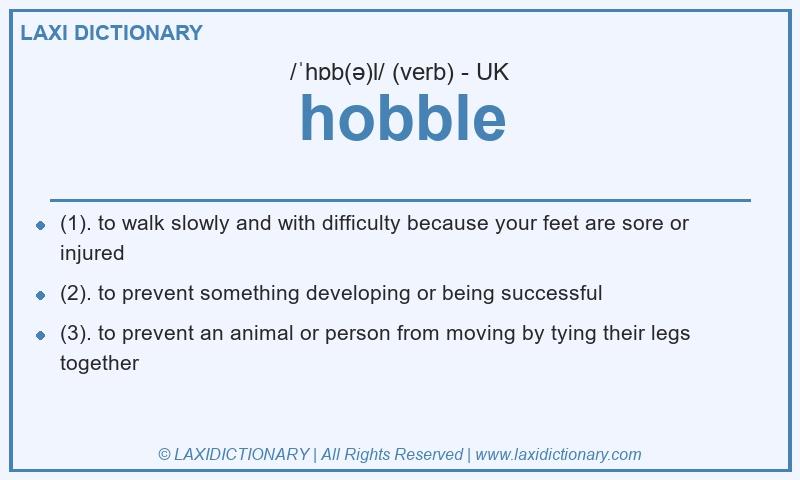 Definition hobble in British English