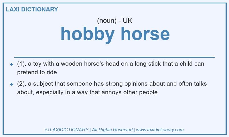Definition hobby horse in British English