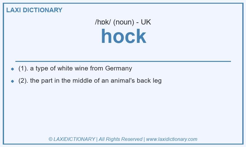 Definition hock in British English