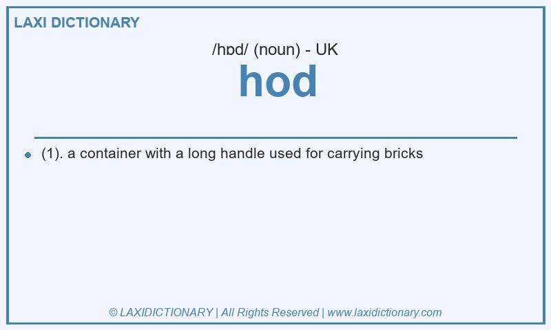 Definition hod in British English