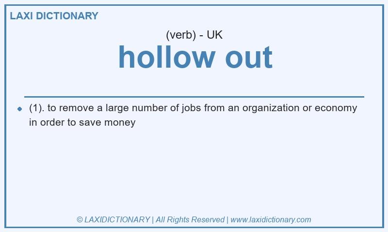 Definition hollow out in British English