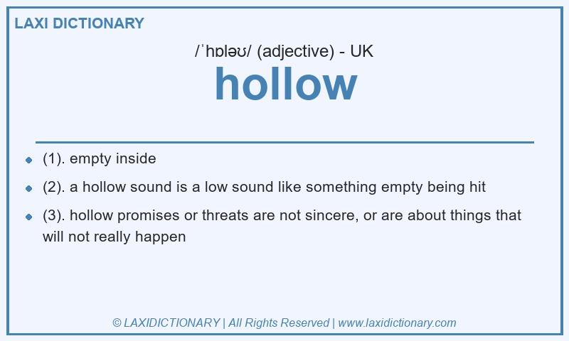 Definition hollow in British English