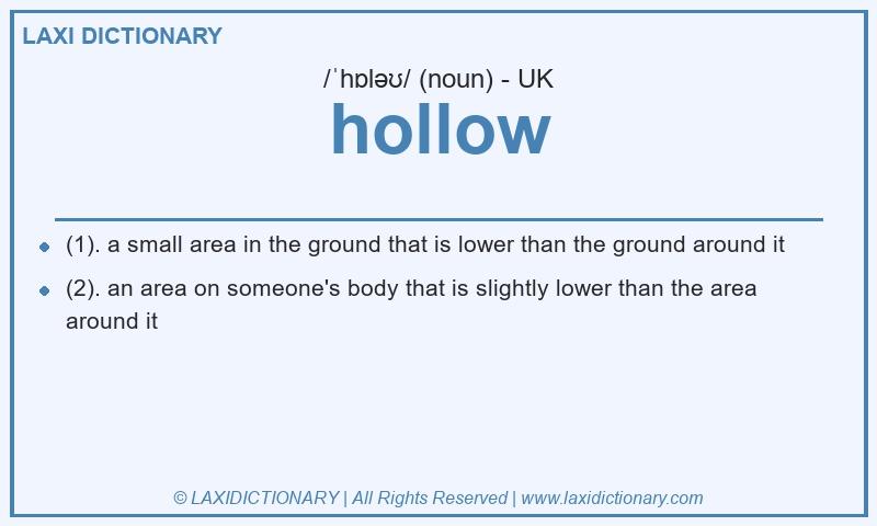 Definition hollow in British English