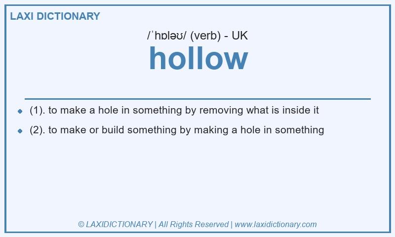 Definition hollow in British English