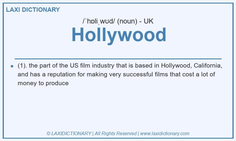 Definition Hollywood in British English