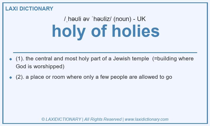 Definition holy of holies in British English