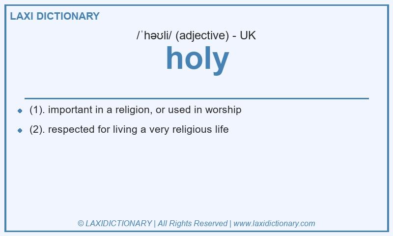 Definition holy in British English