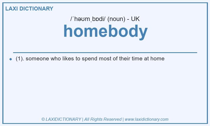 Definition homebody in British English