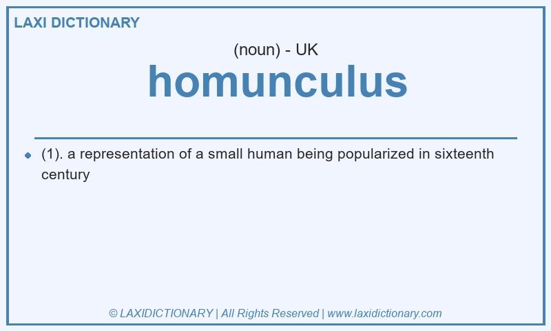 Definition homunculus in British English